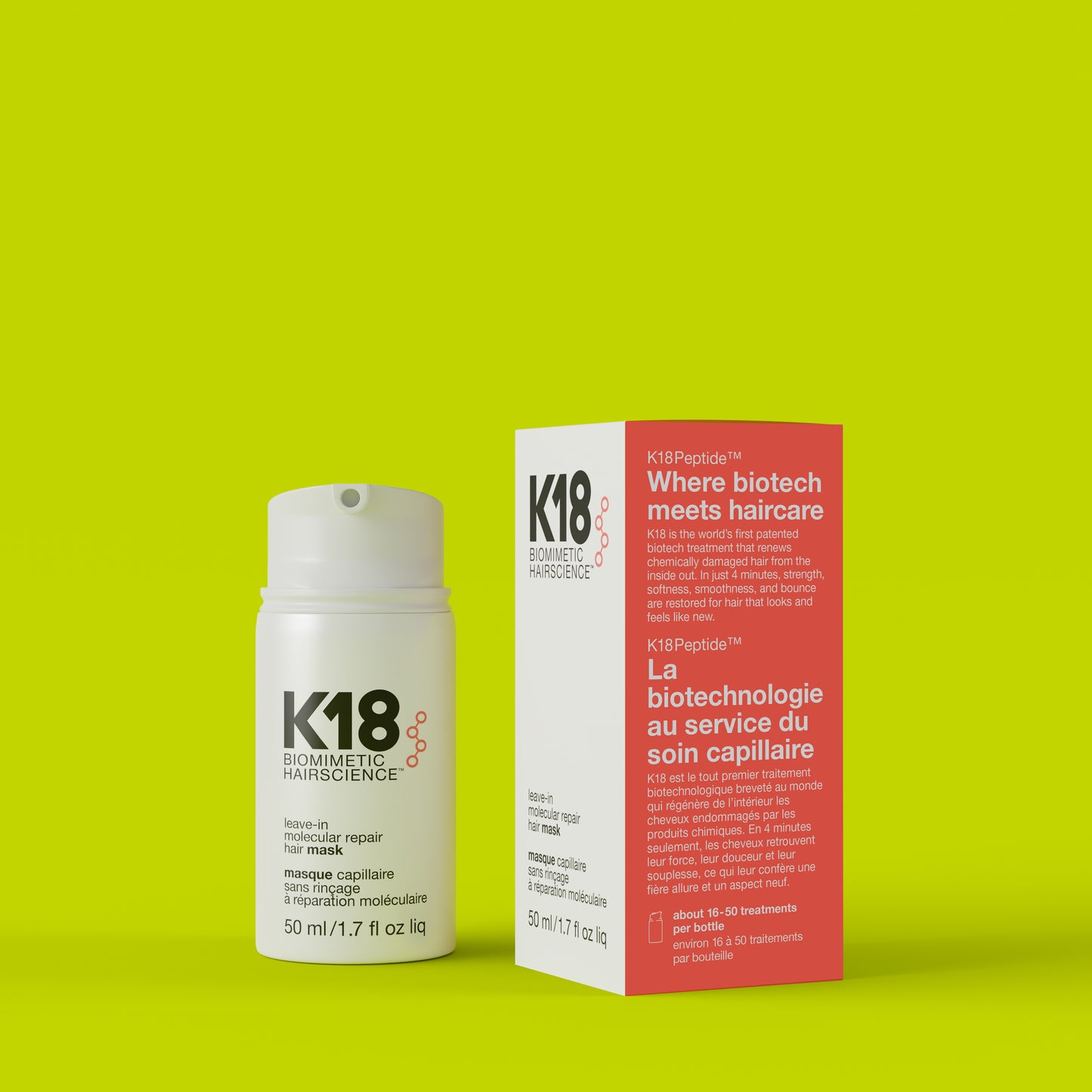 K18 LEAVE IN MOLECULAR REPAIR HAIR MASK 15 ML