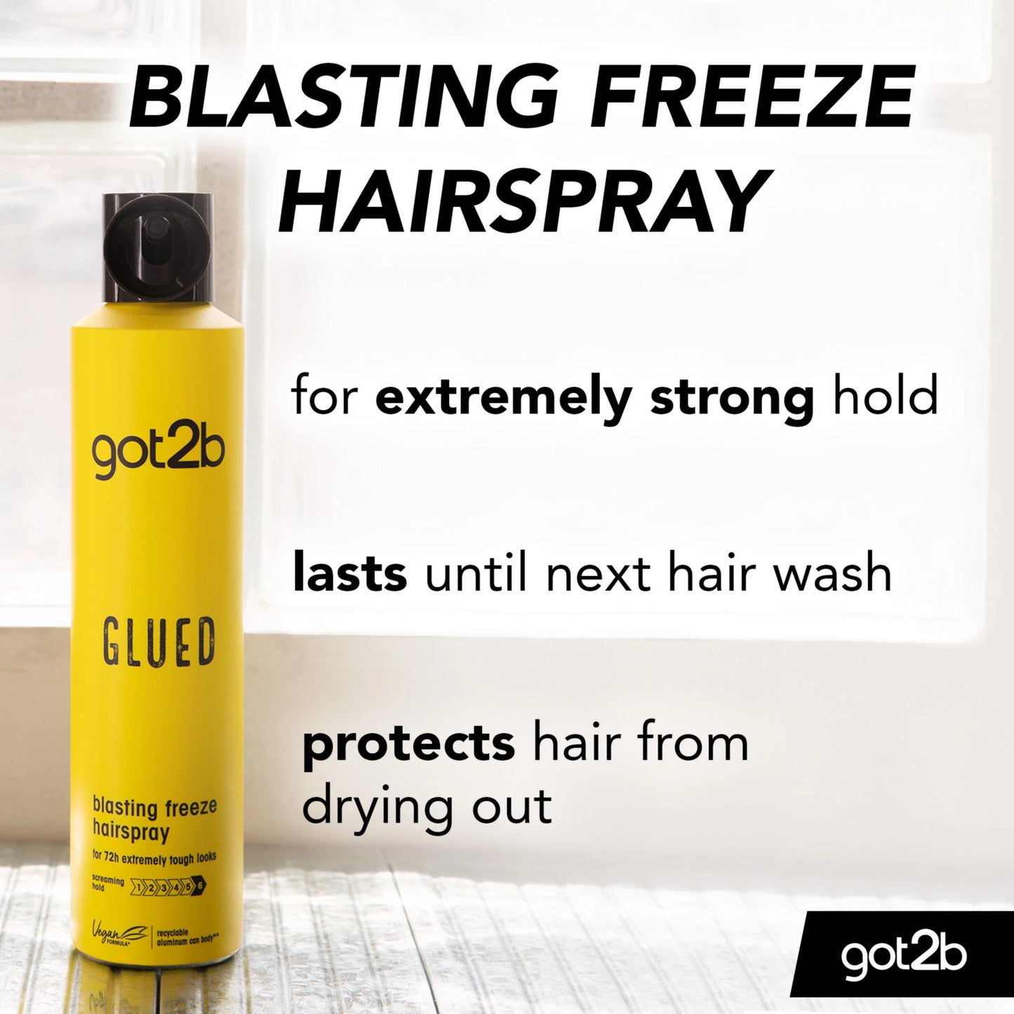 GLUED BLASTING FREEZE HAIRSPRAY