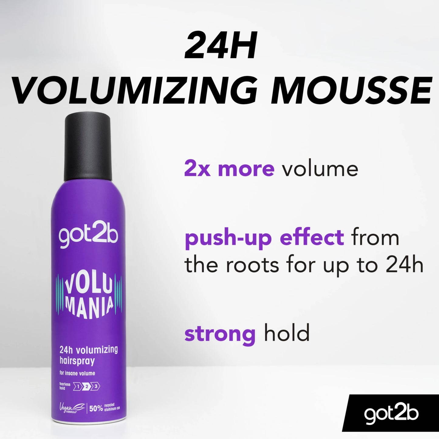 GOT2B - VOLUMANIA 24H VOLUMIZING MOUSSE
