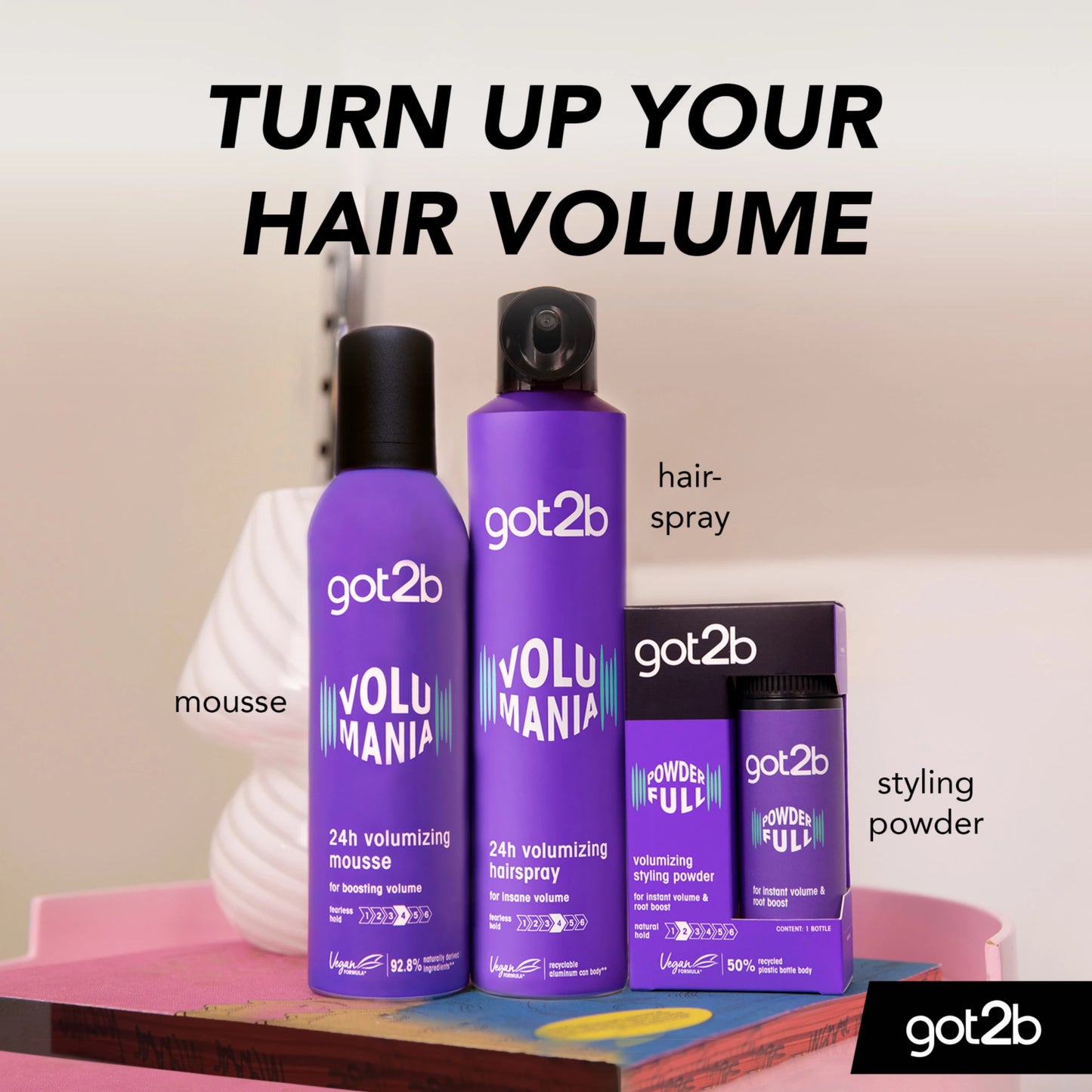 GOT2B - VOLUMANIA 24H VOLUMIZING MOUSSE