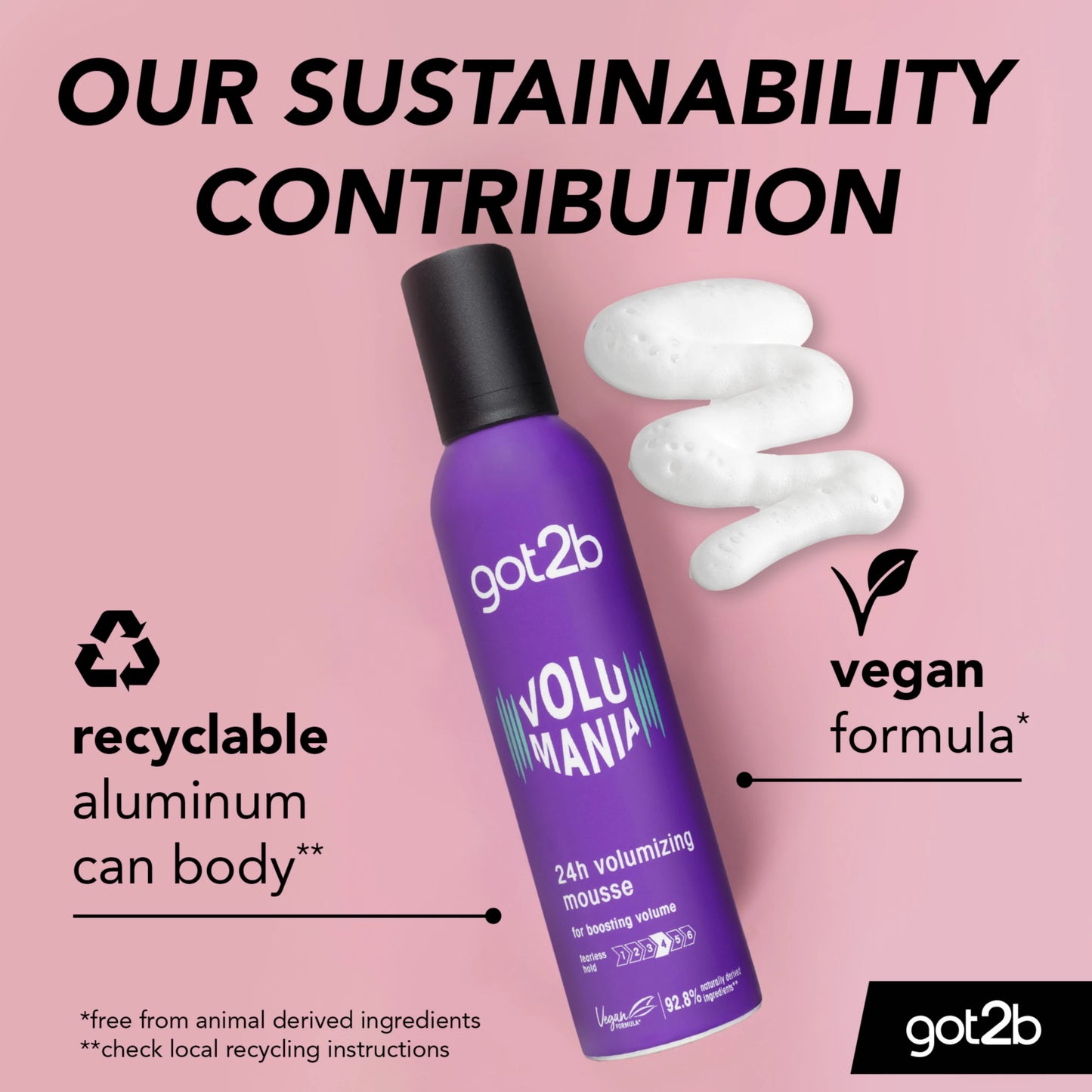 GOT2B - VOLUMANIA 24H VOLUMIZING MOUSSE